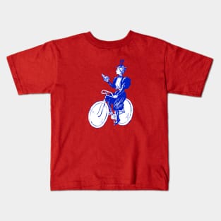 Victorian bicycle fashion Kids T-Shirt